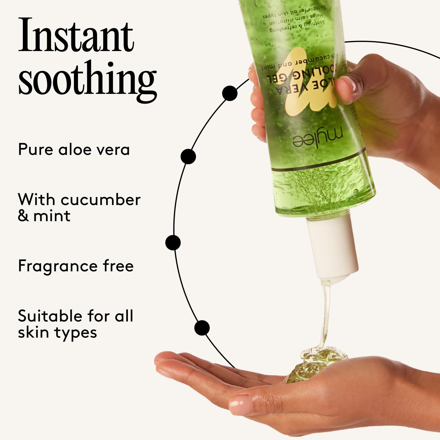 Mylee Aloe Vera Soothing Gel 500ml ?el po Depilacji z Aloesem Koj?cy Ch?odz?cy, Niet?usta Formu?a, Ekstrakty z Mi?ty i Ogórka, Po Ekspozycji na S?o?ce, Na Drobne Oparzenia