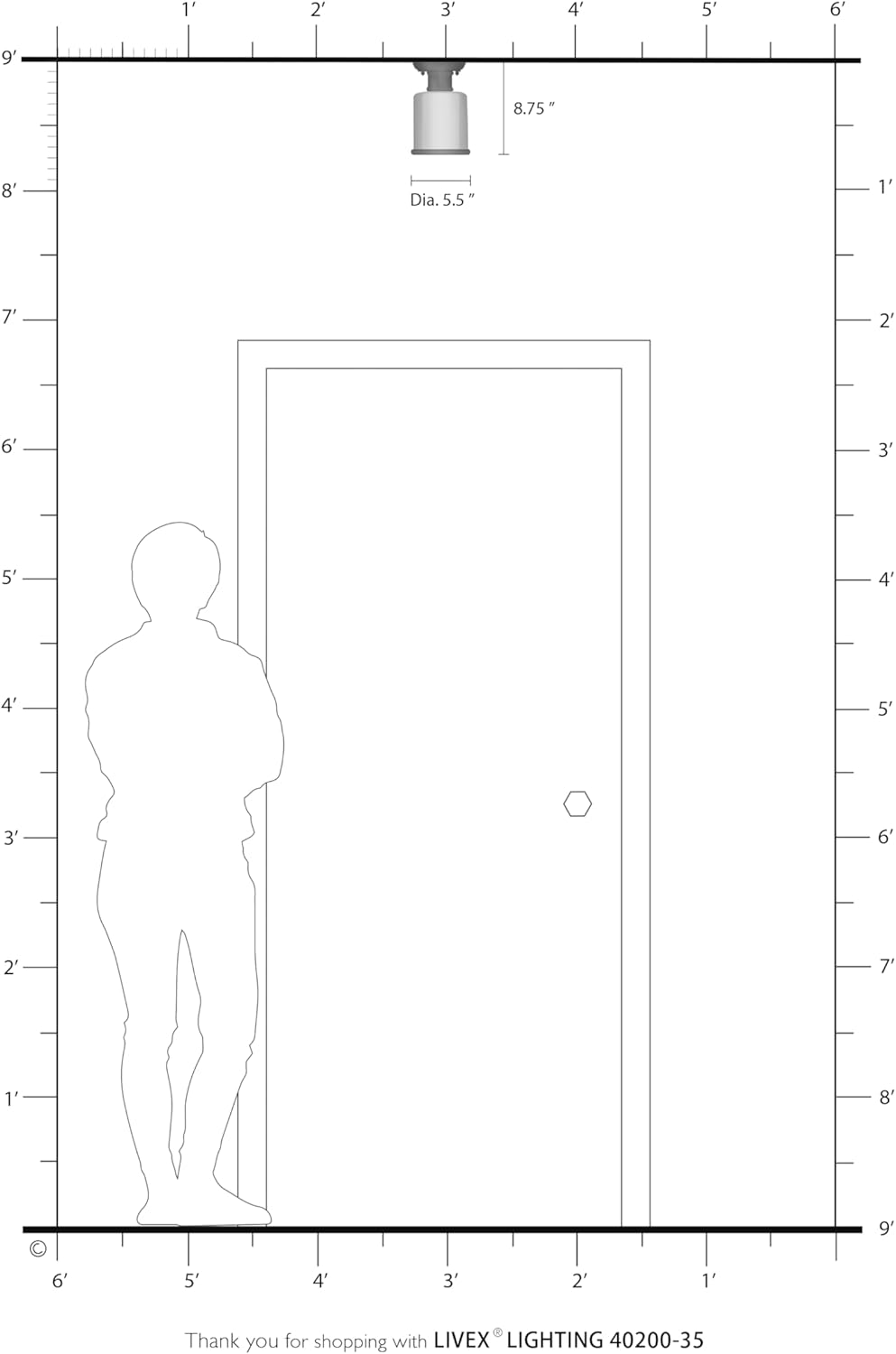 Livex Lighting 40200-35 Restoration One Light Ceiling Mount from Middlebush Collection in Polished Nickel Finish