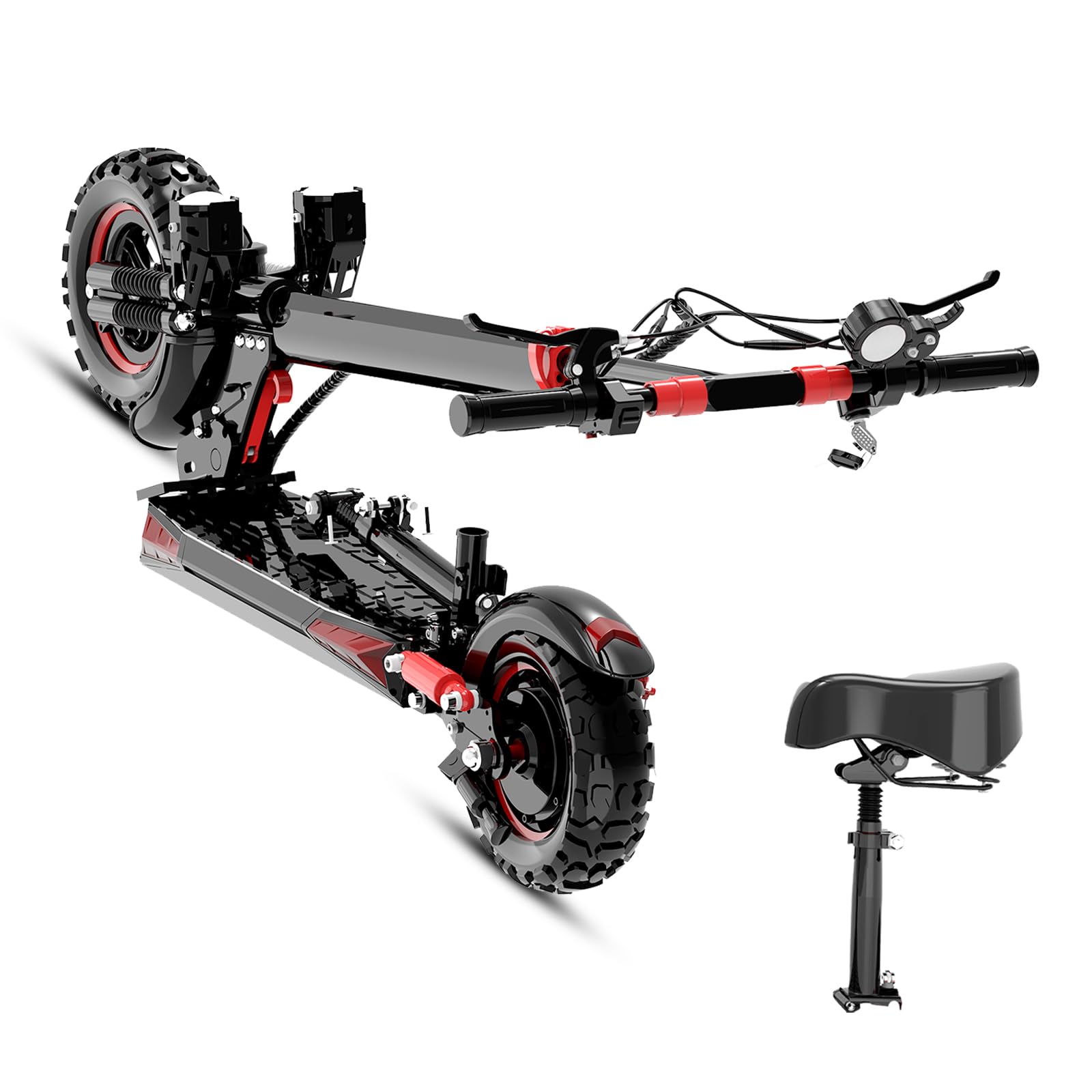 Electric Scooter Adults 34 37 Miles Long Range 34 Mph 11 Off-Road Tires 48V 18 21AH Big Battery