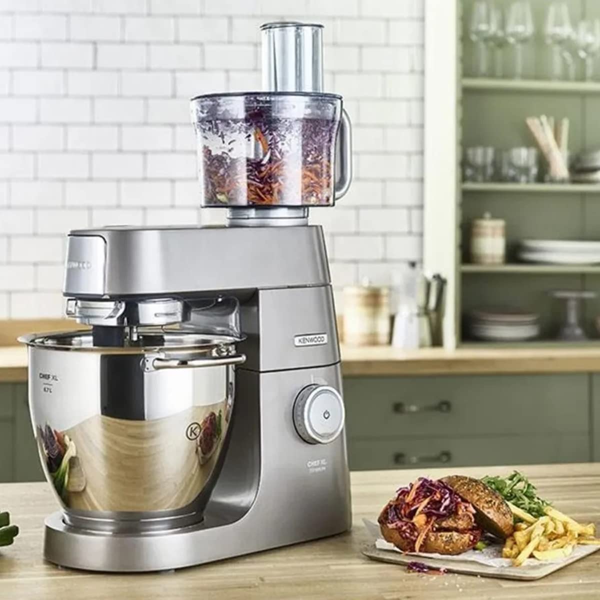 Kenwood KAH647PL Multi-Zerkleinerer (grob und fein, schneiden, raspeln, reiben, Küchenmaschinen-Zubehör, Geeignet für alle Chef Küchenmaschinen), 246mm x 227mm x 178mm
