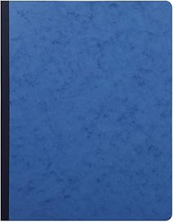 Exacompta - Ref. 4150E - 1 picadura de 15 columnas en 2 páginas - 33 filas - 80 páginas foliadas - formato 320 x 250 mm - Cubierta de tarjeta brillante certificada FSC -4 colores aleatorios, amarillo
