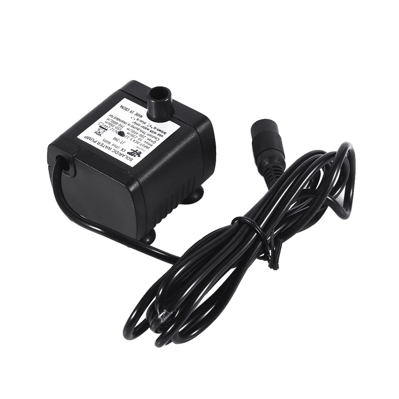 DC 12V Solar Fountain Pump, Mini Wszechstronna Wymiana Pompy Wodnej dla Akwariów, Stawów i Ogrodów, Czarny