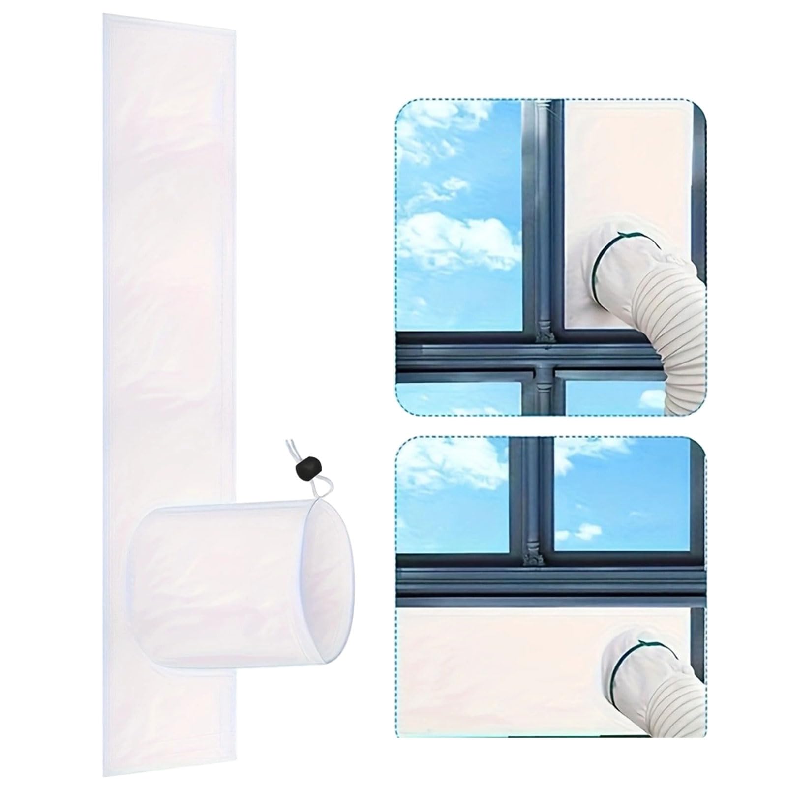 Elnwnnkc Multicolor Universals Air Locks Window Seal Cloth Adjustable Air Conditioners Window Seal Set For Exhaust Hose Duct Enduring Conditioners Outlet Cloth