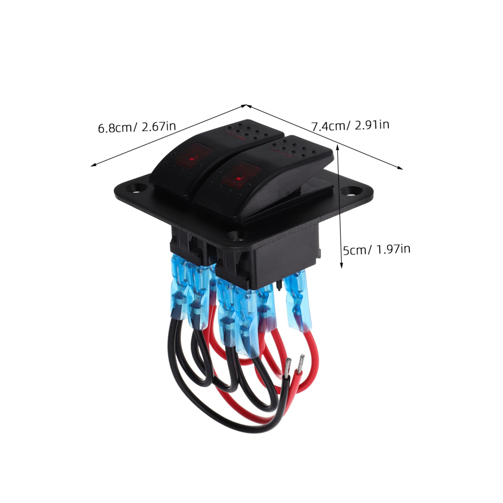 Anneome Aluminum Marine Electrical Panel Waterproof Boat Rocker Switches Led Lighting