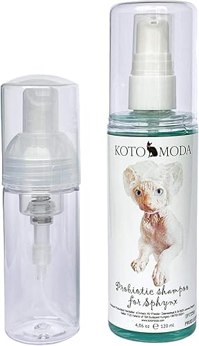 Miniatura 1 de Kotomoda Sphynx - Champú para gatos desnudos y sin pelo, 4.1fl oz con bomba de espuma