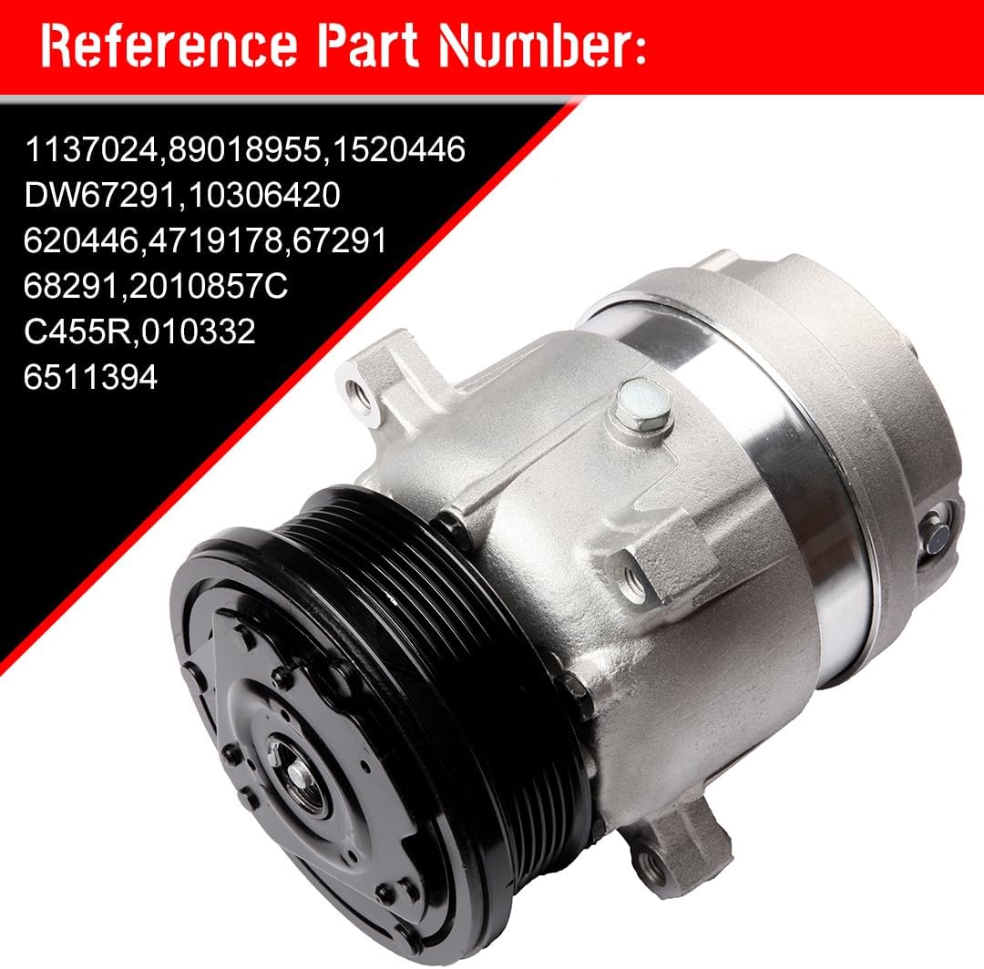cciyu Air Conditioning Compressor Fit for GMC Sonoma 2.2L 1998-2003 Replaces AC Compressor for Car