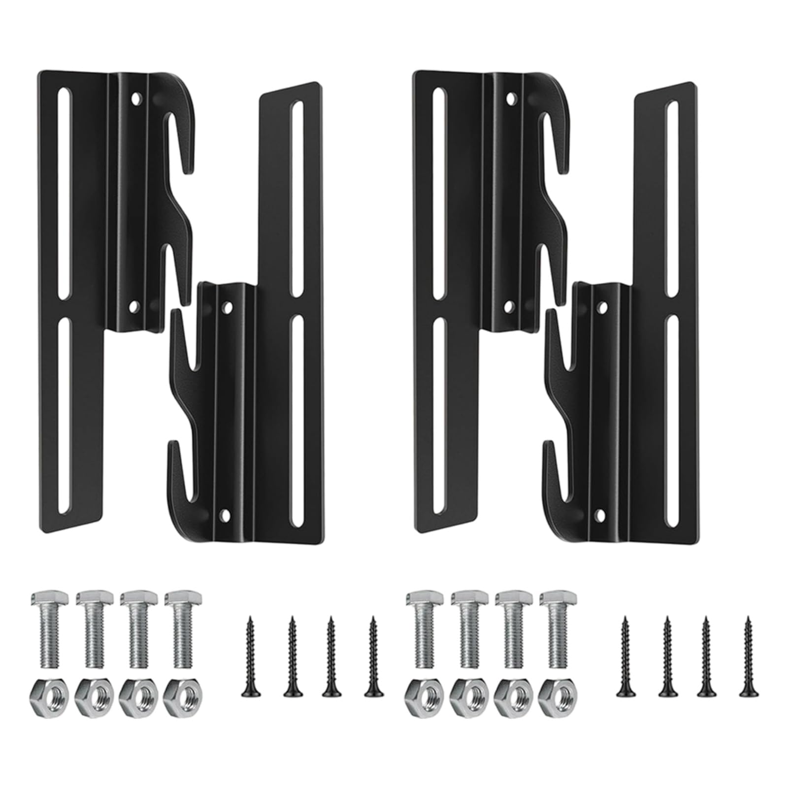 BELOWSYALER Sturdy Carbon Steel Bed Frame Brackets Adapters with Pre Installed Hardware for Hassle Less Headboard Footboard Setup Headboard Conversion Hardware