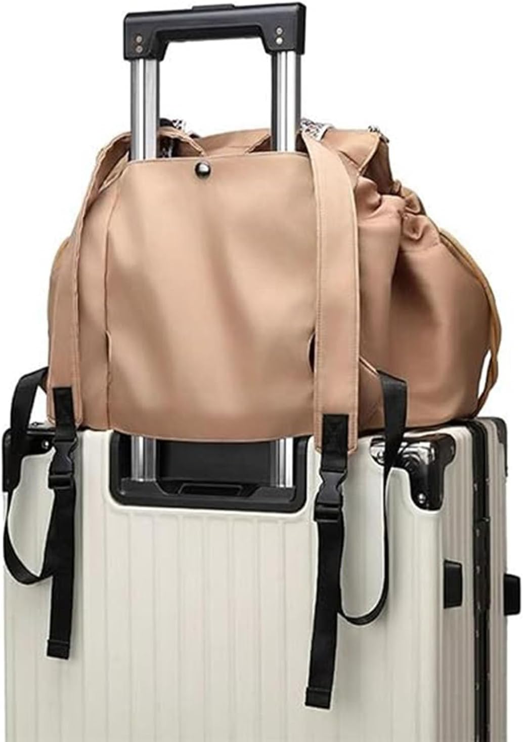 Ladies Multifunctional Travel Organizer Bag - 3-in-1 Stylish Backpack Crossbody Shoulder Bag with Large Storage Capacity(Beige) - Image 4