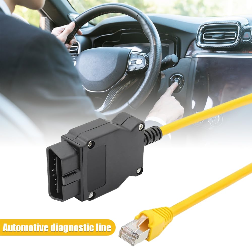 ASOFTY Cavo OBD2 Enet Ethernet Per Diagnostica Auto - Programmazione E Codifica Moduli (2 Metri, 12-24V)