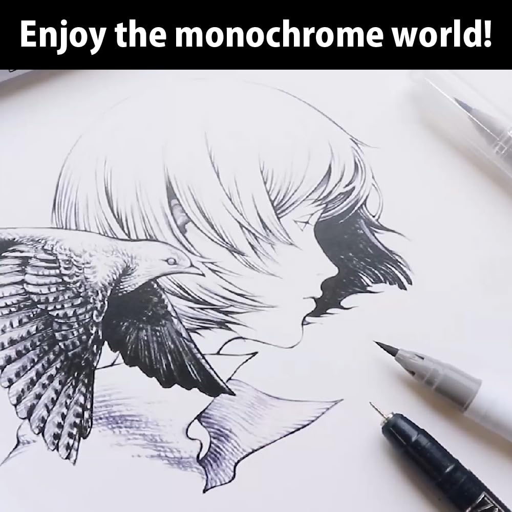 Kuretake ZIG Inktober - Juego Especial Para Dibujo De Manga, Letras Y