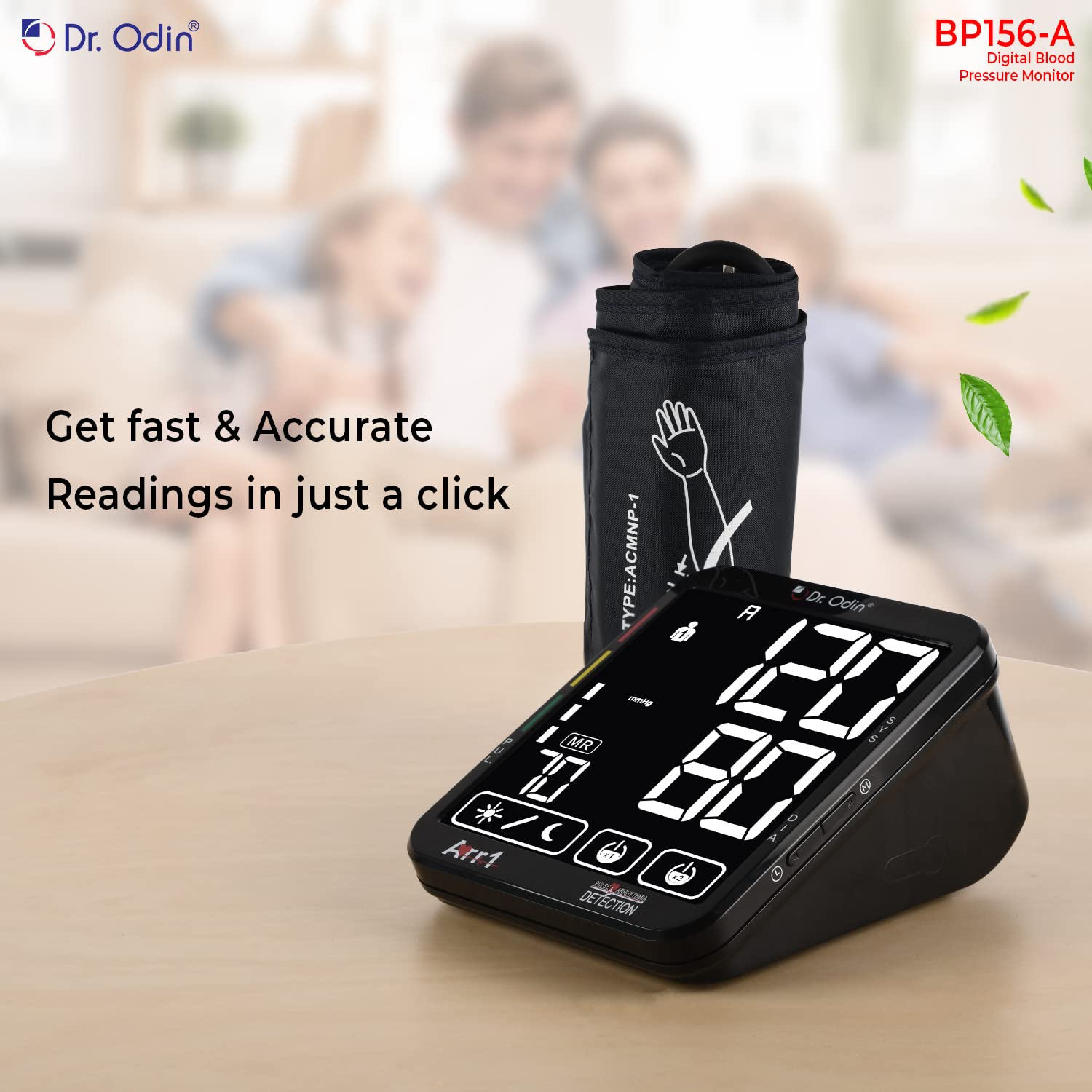 Dr. Odin BP156 Digital Blood Pressure Monitor - Touch Screen, Talking Function, Memory, FDA Approved Dr. Odin BP156 Digital Blood Pressure Monitor - Touch Screen, Talking Function, Memory, FDA Approved