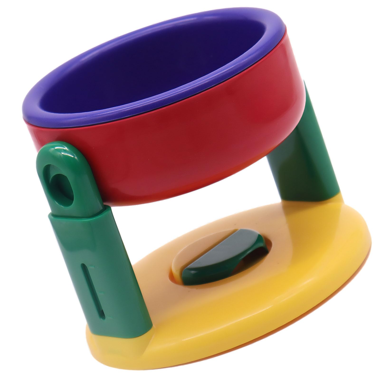 Comedero para perros elevado, altura ajustable, con ventosa, cuenco individual para perros con soporte, PP+ABS, 13,2 cm de diámetro, color rojo