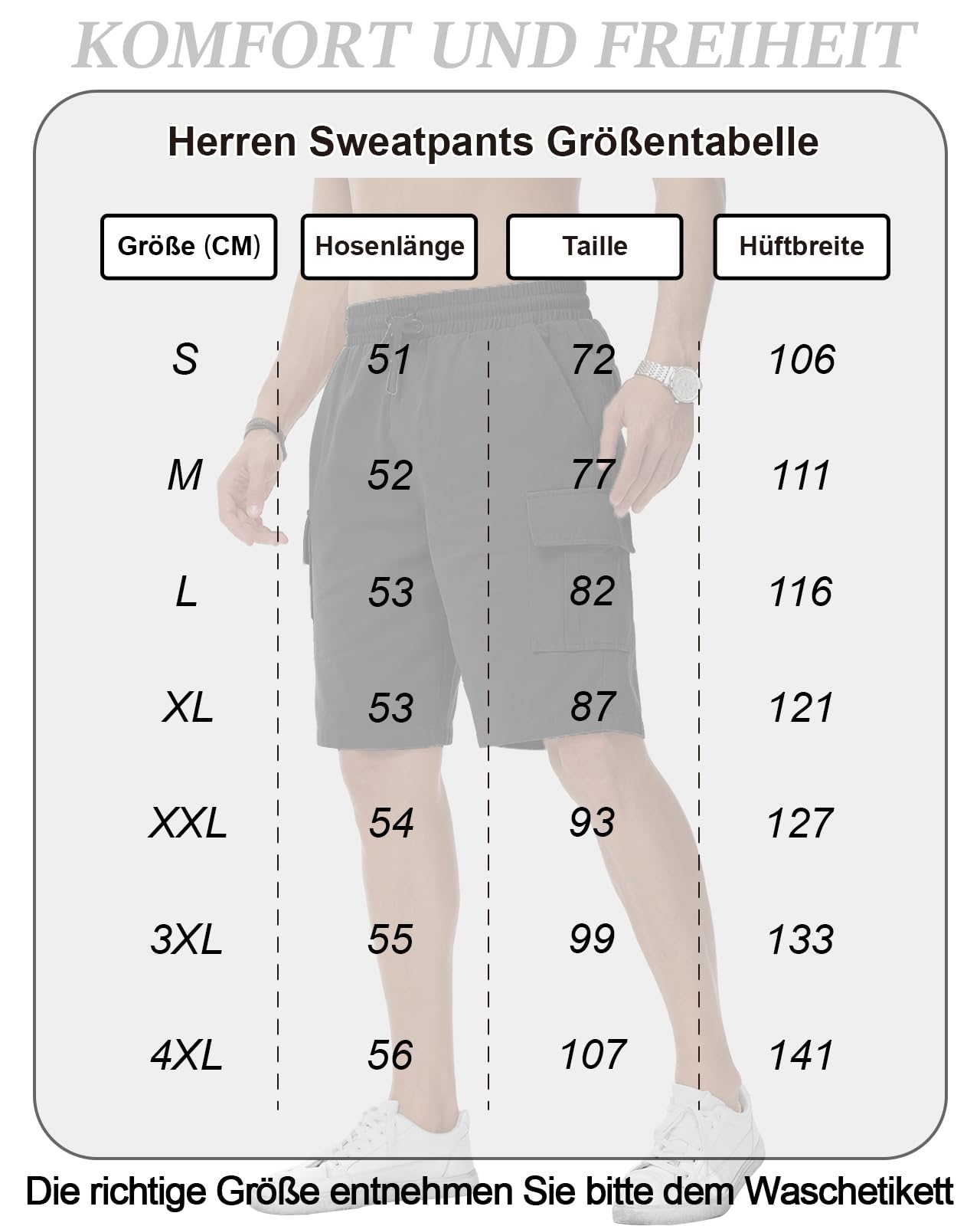 HMIYA Kurze Hosen Herren Cargo Shorts Baumwolle Bermuda Shorts Sommer Cargohose Herren kurz mit Taschen