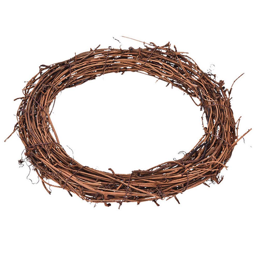 SpirWoRchlan Christmas Decorations, Christmas Natural Dried Rattan Ring Wreath Garland Home Door Wall DIY Xmas Decor Xmas Stocking Fillers