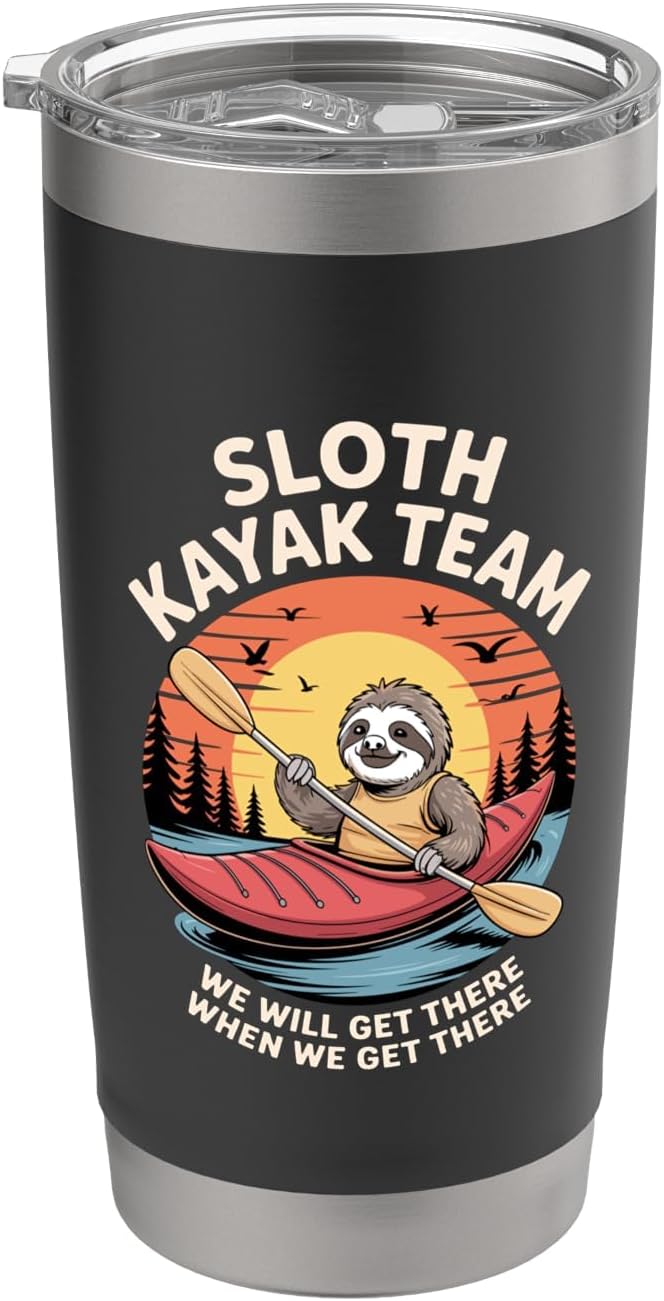 Cool Kayak Design For Men Women Kayaker Kayak Kayaking Stainless Steel Insulated Tumbler
