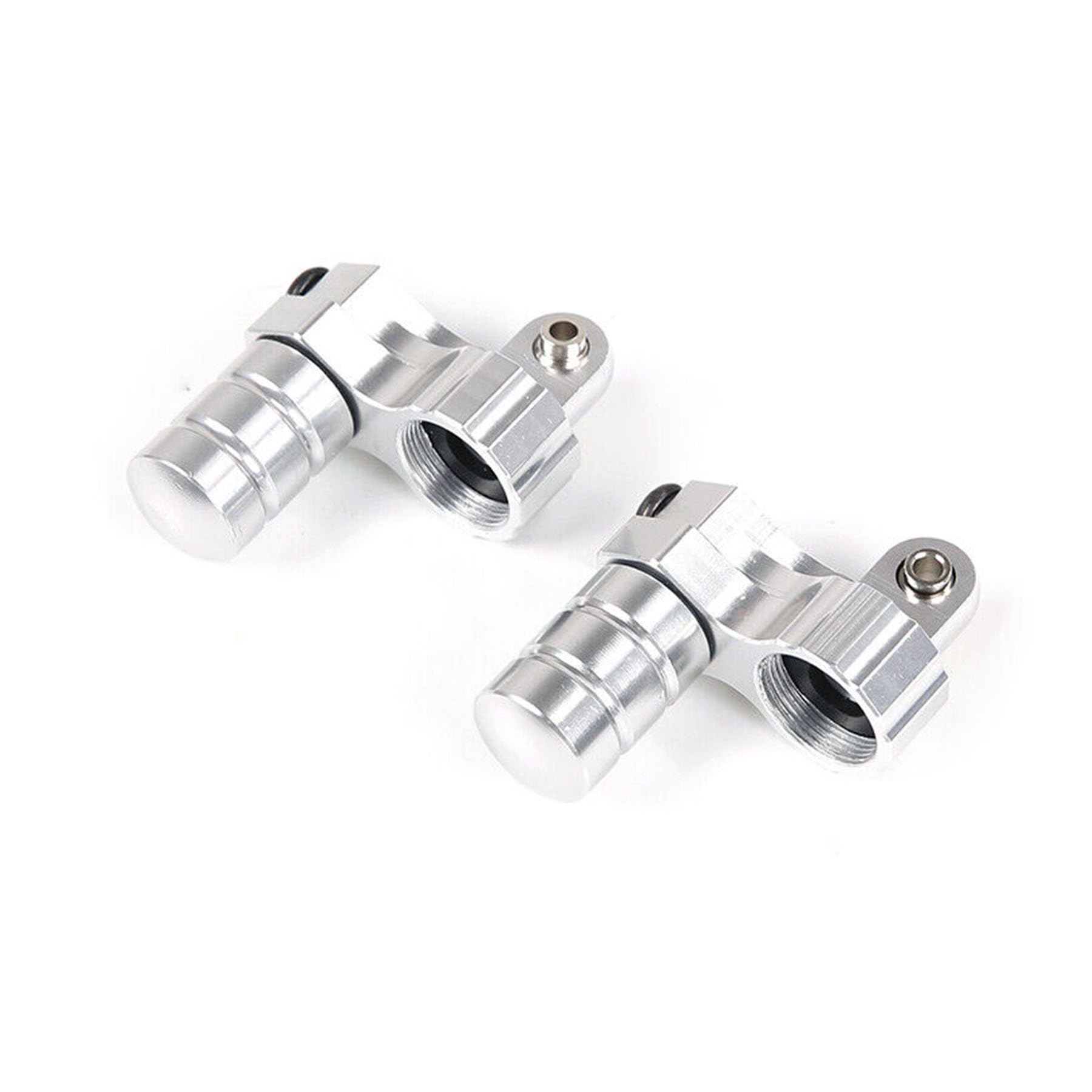 FLMLF Alloy CNC Front Shock Cap Kit Silver for 1/5 HPI ROVAN KM Baja 5B 5T 5SC RC CAR Parts