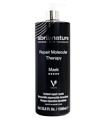 abril et nature - Professional Mask Molecular Therapy - For Damaged, Overprocessed, or Aging Hair - Restructures, Repairs, and Fills the Hair Fiber - Nourishing and Hydrating - Vegan - 1000 ml