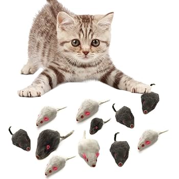 Amazon | 猫ちゃん ネズミ 16個入 ネコおもちゃ ネズミ