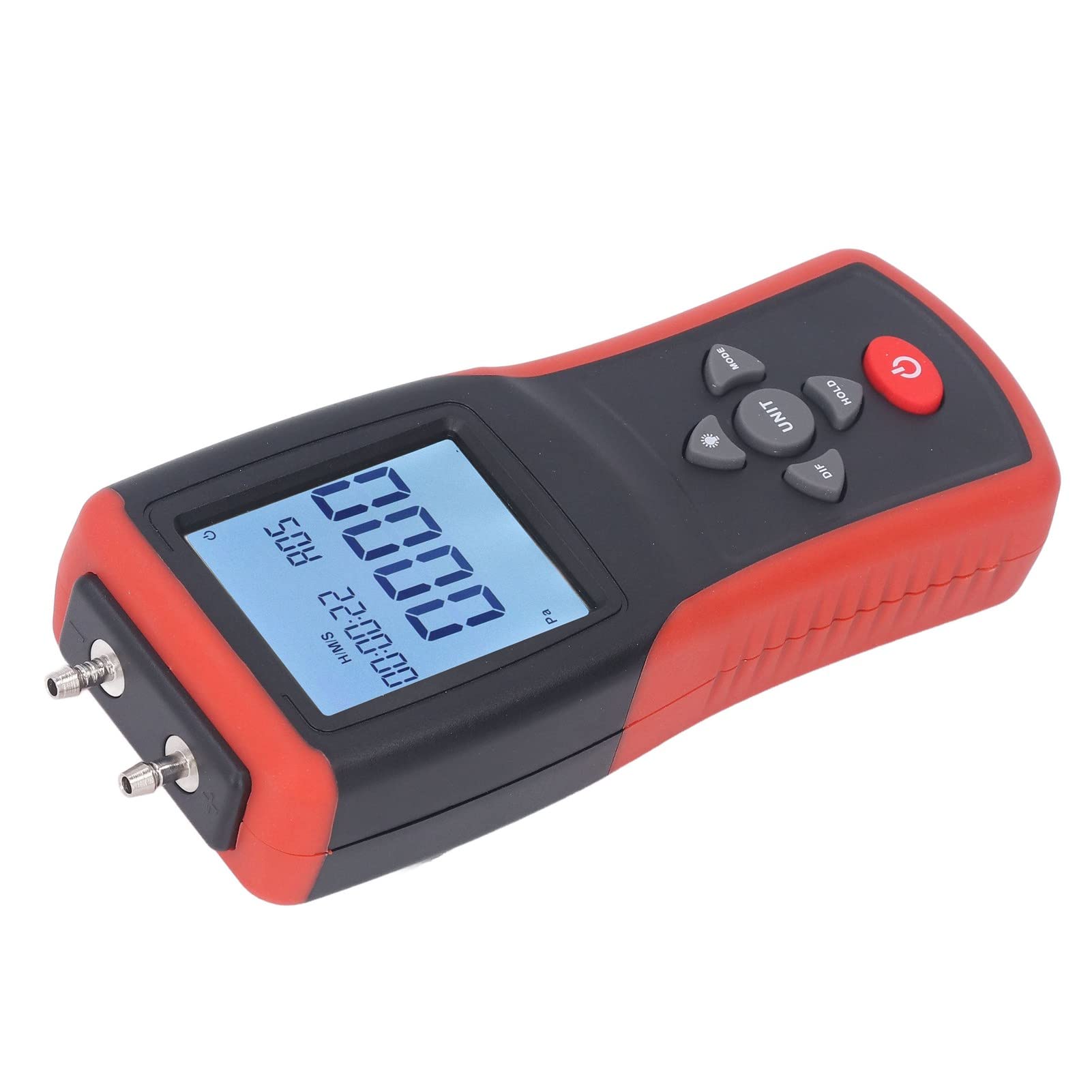 Asixxsix Manometro Digitale, Misuratore Di Pressione Dell'aria Digitale Selezionabile 12 Unità E Tester Di Pressione Del Gas Hvac Manometro Differenziale Con Display LCD Retroilluminato