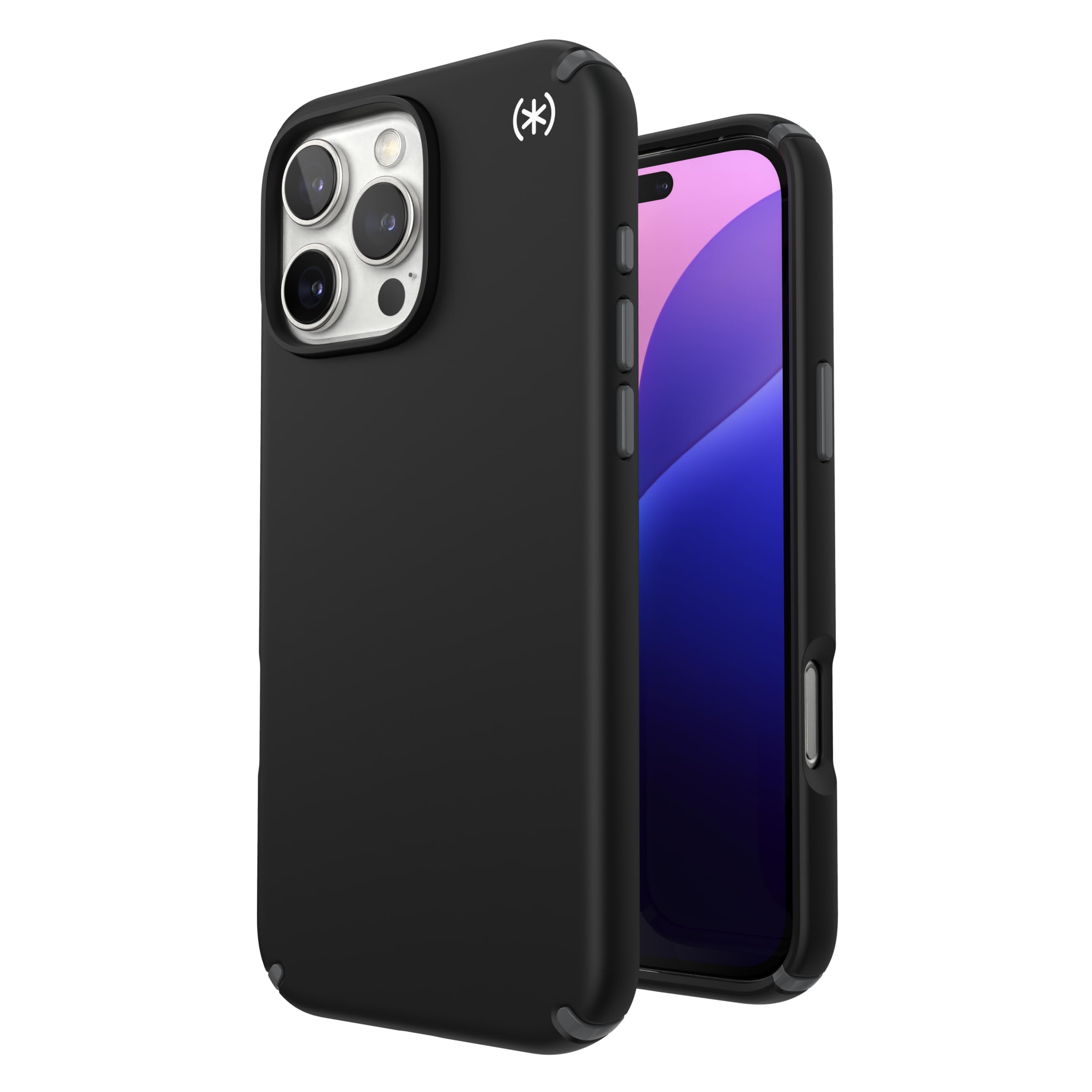 Speck Presidio2 Pro MagSafe Case - Slim iPhone 16 Pro Max Case - Black/Slate Grey