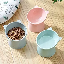 Comedouro Bebedouro Elevado Inclinado Gatos Cães Verde