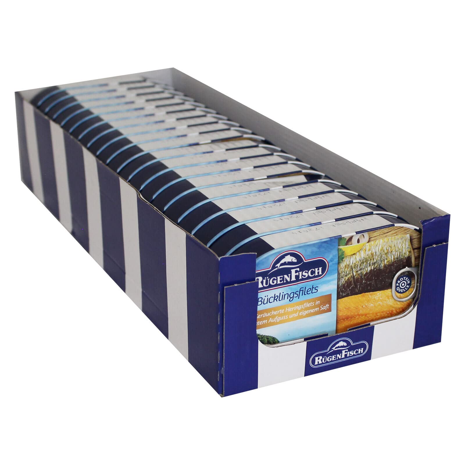 Rügen Fisch Bücklingsfilets in pikantem Aufguss, 19er Pack (19 x 200 g)