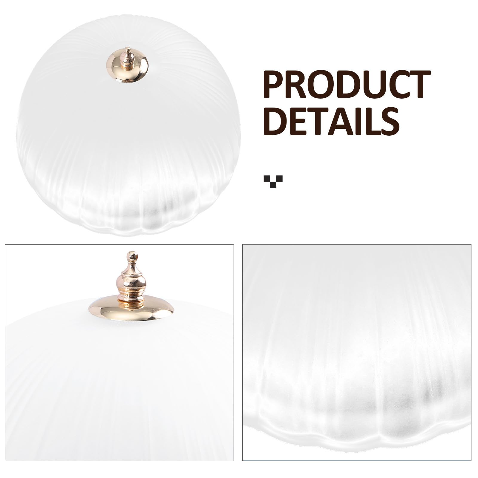 Runder Lampenschirm aus Glas, Weiß, für Tisch und Deckenlampe Zufälliger Stil