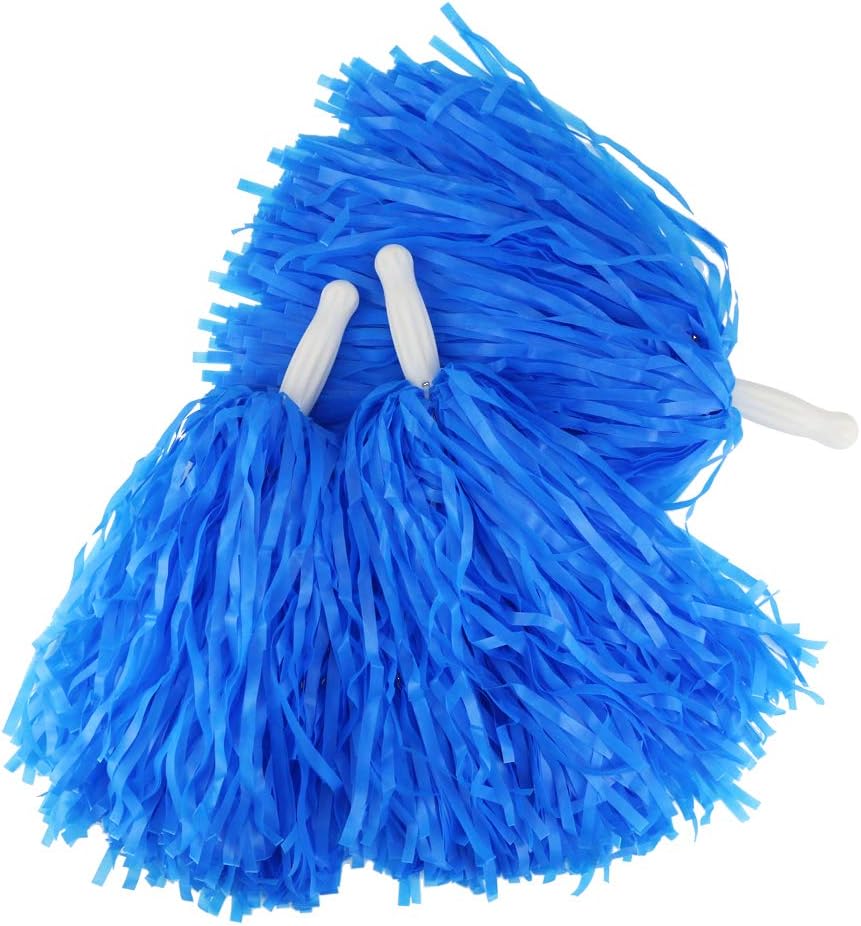 Faxco 12Pack Plastic Pom Poms Cheerleading Pom Poms Sports Dance Cheer Plastic Pom Pom for Rooters,Cheering Squard,Cheering Team (White) : Sports & Outdoors