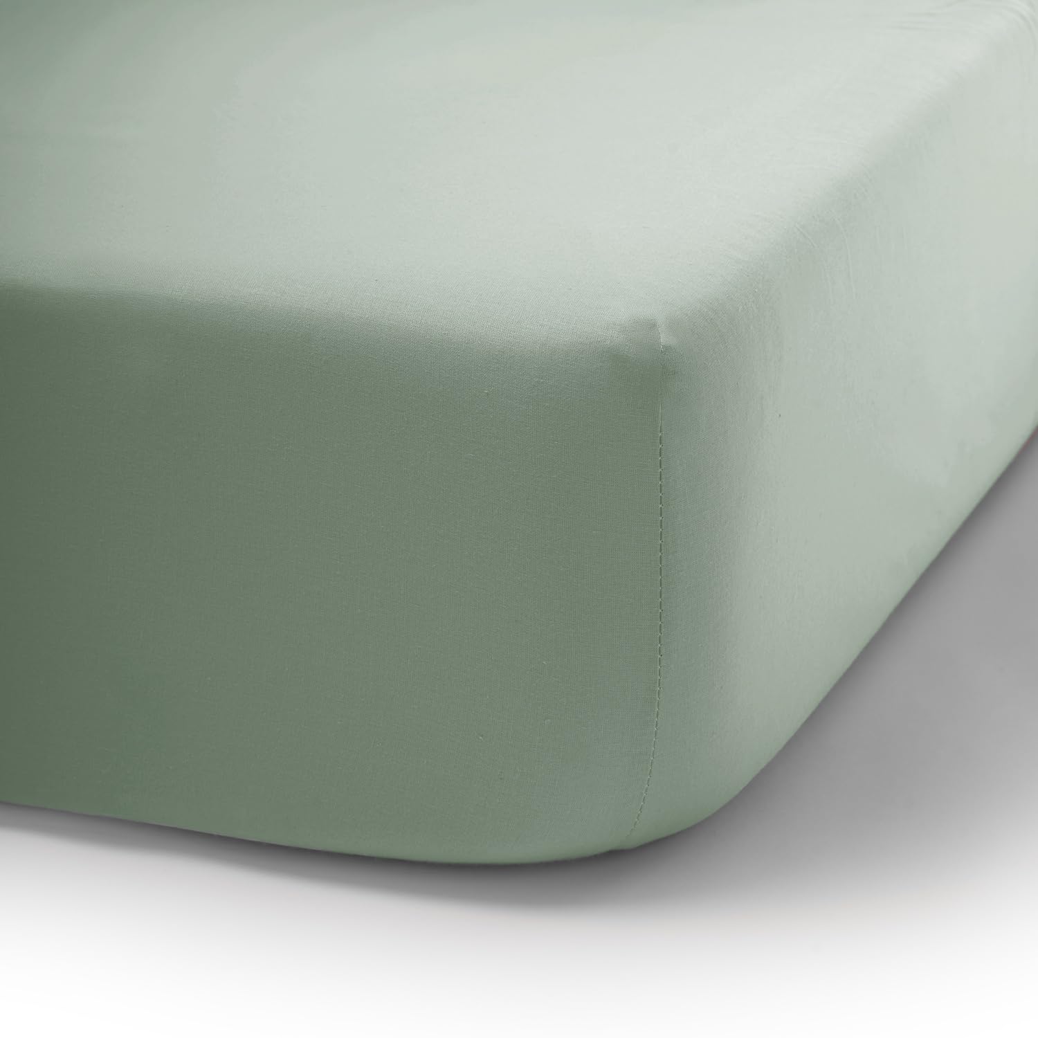 TRAMAS+ Drap carré et Demi-Drap 140x200, 100% Coton, Linge de lit, Drap et 2 taies d'oreiller, Standard 100 by Oeko-TEX - Green Tiffany