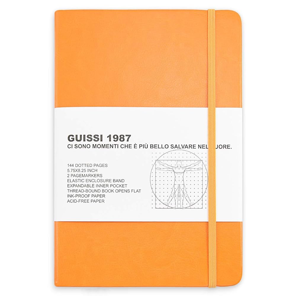 Amazon.co.jp: Guissi クラシックドットグリッド ブレットノート
