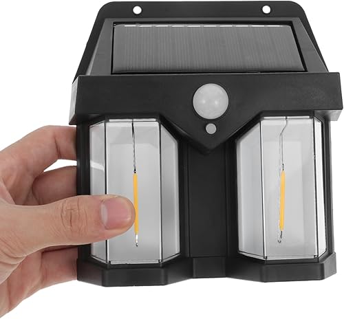 Miniatura 3 de 2 luces solares para terraza, luces solares para exteriores, para patio, valla, pasarela, jardín, decorativas, lámparas de pared alimentadas por