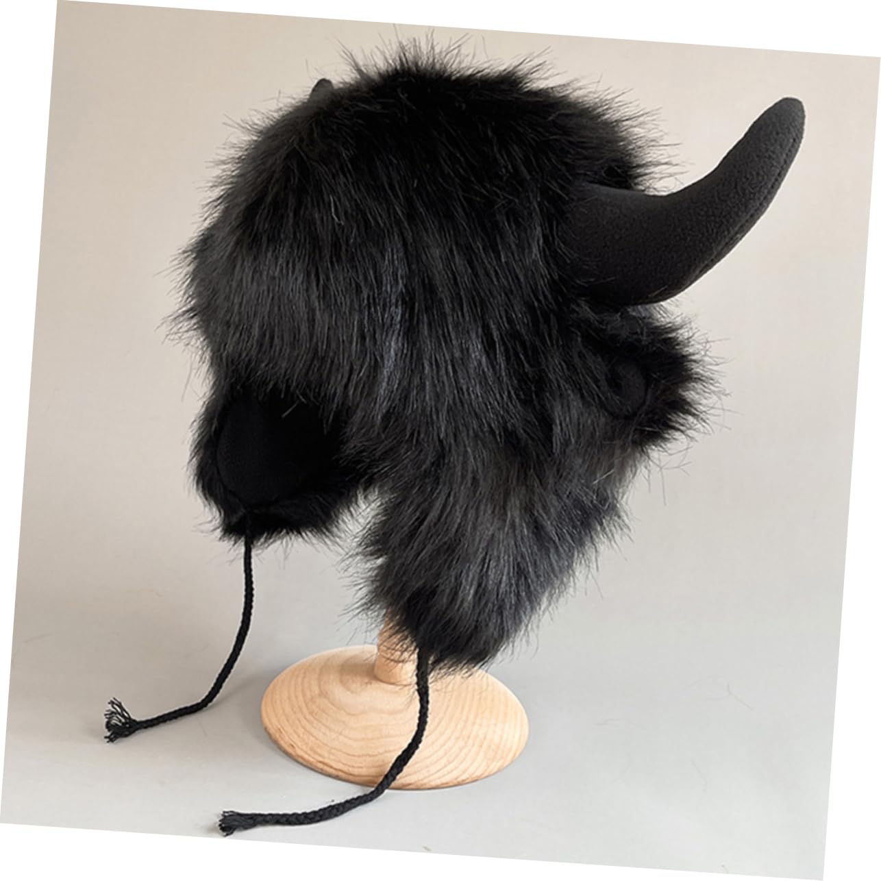 FRCOLOR sombrero de cuerno de buey para adulto vaca gorro Cuerna falso sombrero de cuerno de buey para cosplay sombrero de cuerno de buey para hombre Felpa Black