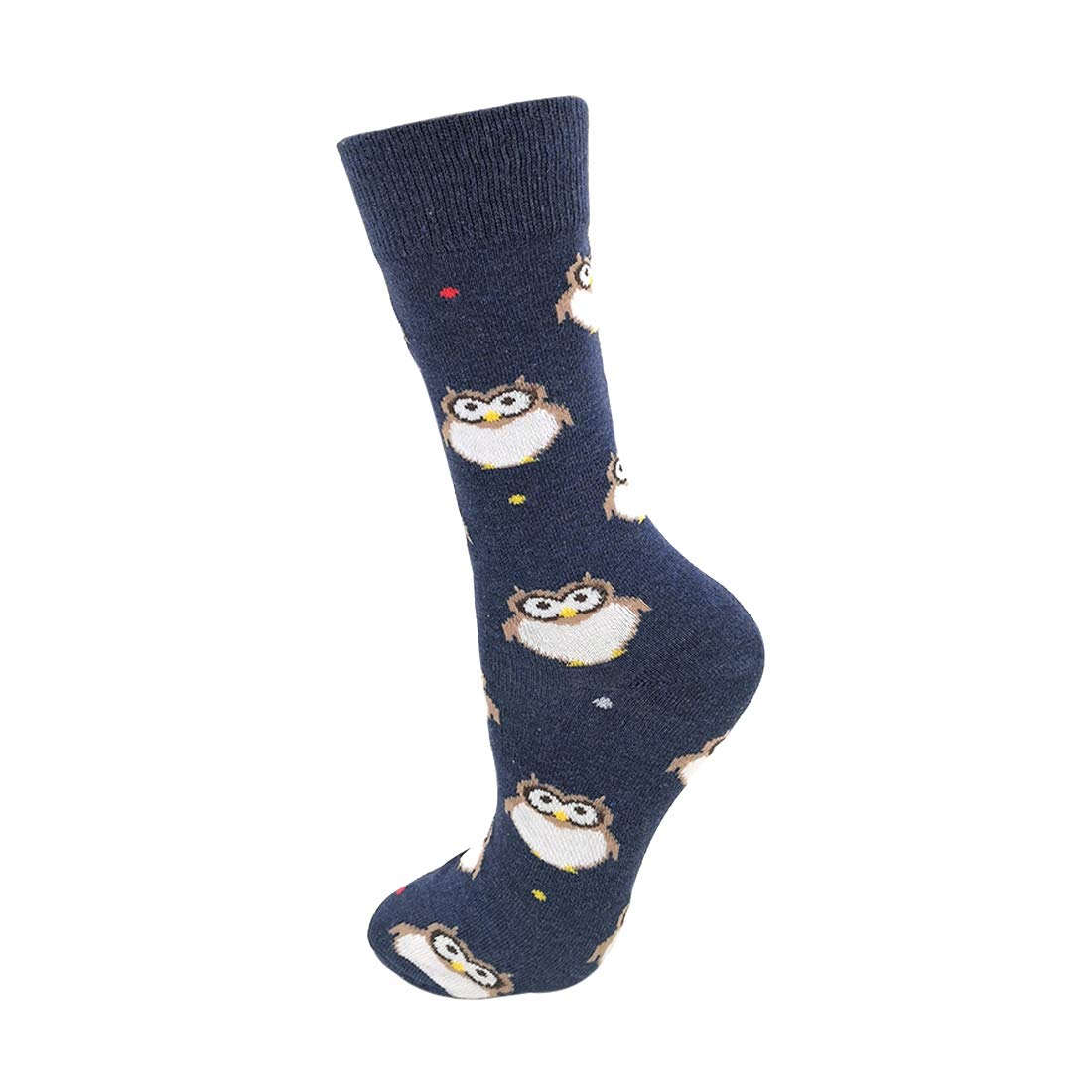 NOVELTY WOMEN LADIES FUNKY FUN DESIGN ANKLE SOCKS (Owl)
