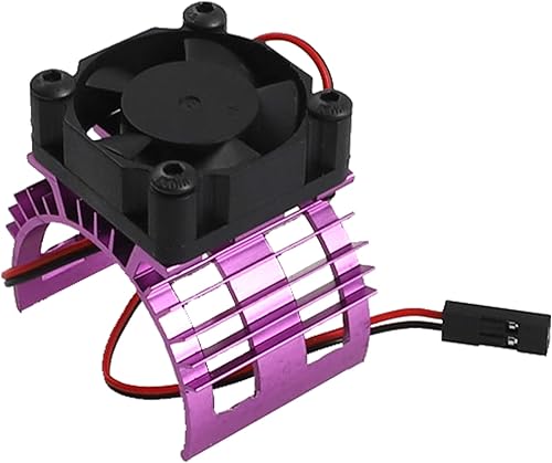 Miniatura 4 de Share Goo Disipador de calor de aleación con ventilador de enfriamiento de 5 V para 110 coche 540 550 3650 motor sin escobillas motor RC auto,