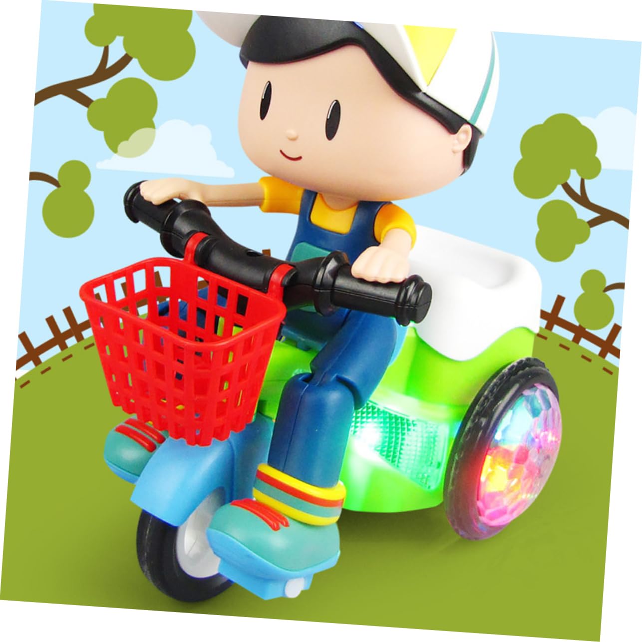 ORFOFE Boys and Girls Tricycle Toy Tricycle for Boys Colorful Creative Intelligent Toy Cart Random Color