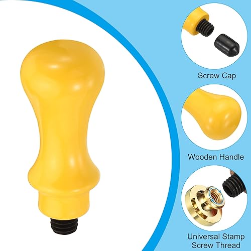 Miniatura 9 de PATIKIL Mango de sello de cera solamente, mango de madera de repuesto para sello de invitación de boda, tarjeta de invitación de boda, sobre estilo