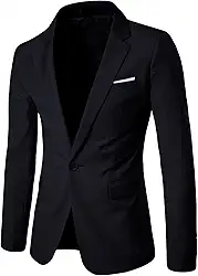 Blazer fino masculino de um botão Bestgift