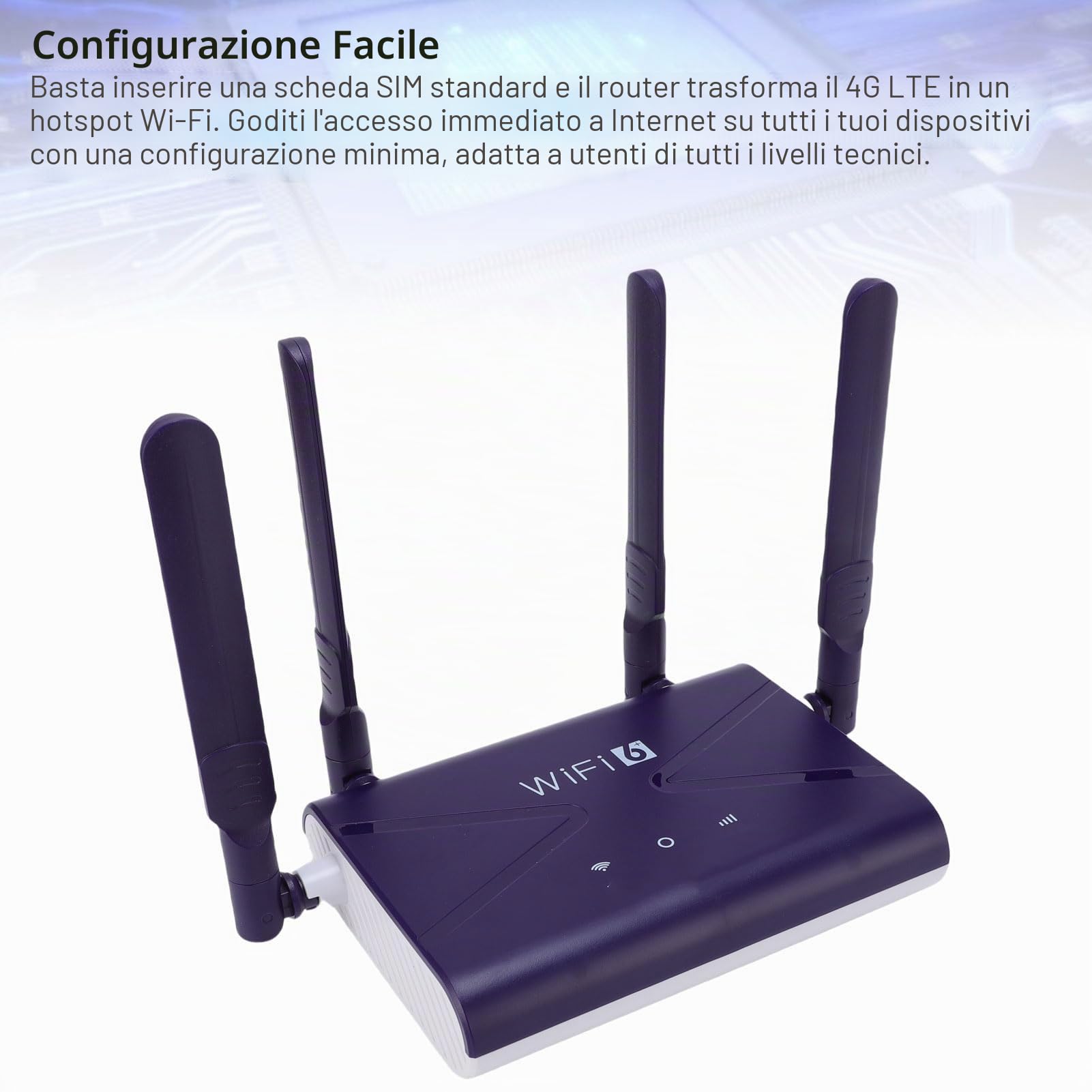 SENECESLI Router WiFi6, Router Estendibile 4G 5G LTE con Slot per Scheda SIM, Fino a 32 Dispositivi, Adattatore di Rete Wireless da 300 Mbps 4 per Laptop Telefonico