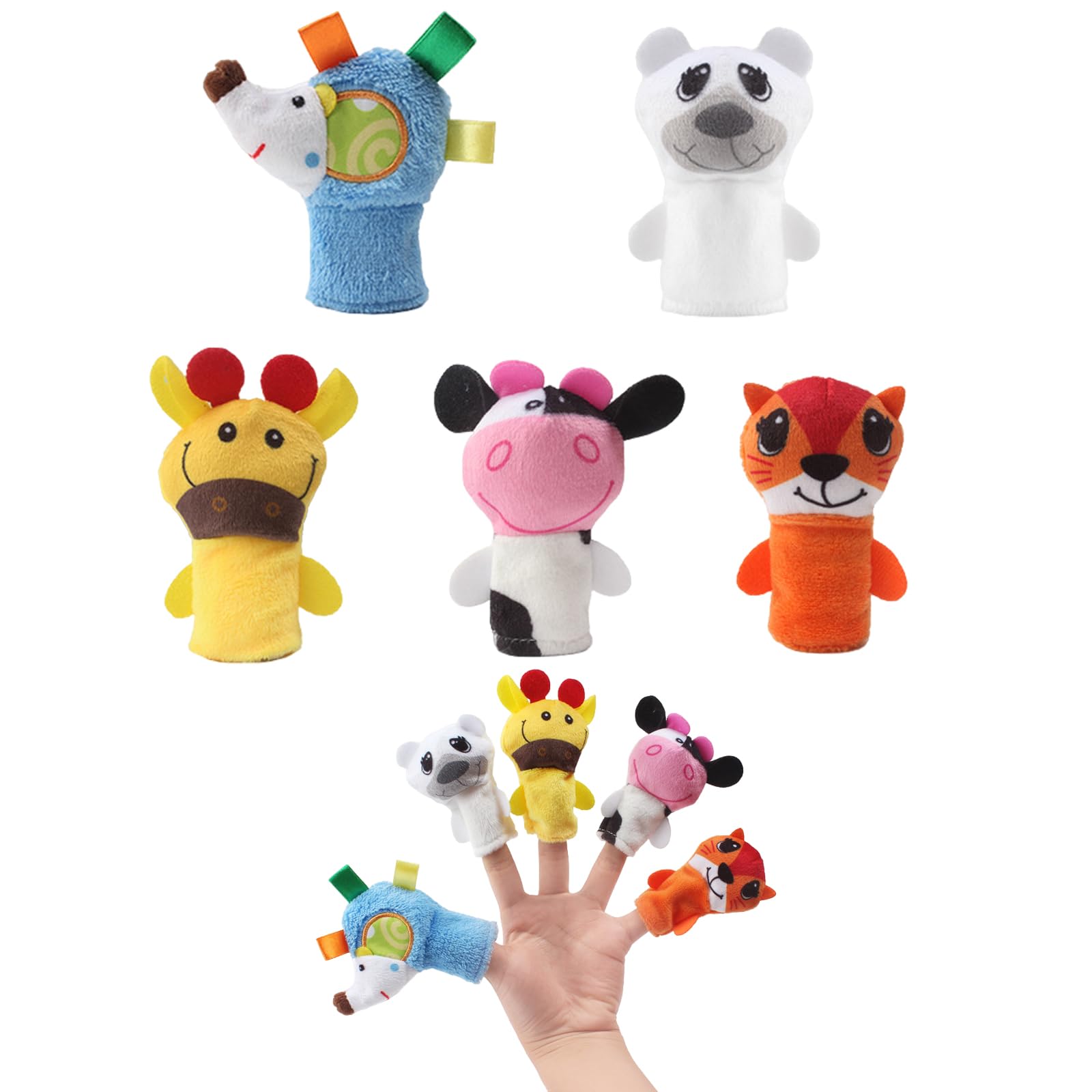 5 Pcs Marionetas Dedo,Liwein Algodón Marionetas Dedo Marionetas de Animales Bebé Animales Dedos Títeres de Dedo Finger Puppets para Niños Espectáculos Favores Partido Marionetas Dedo(Erizo)