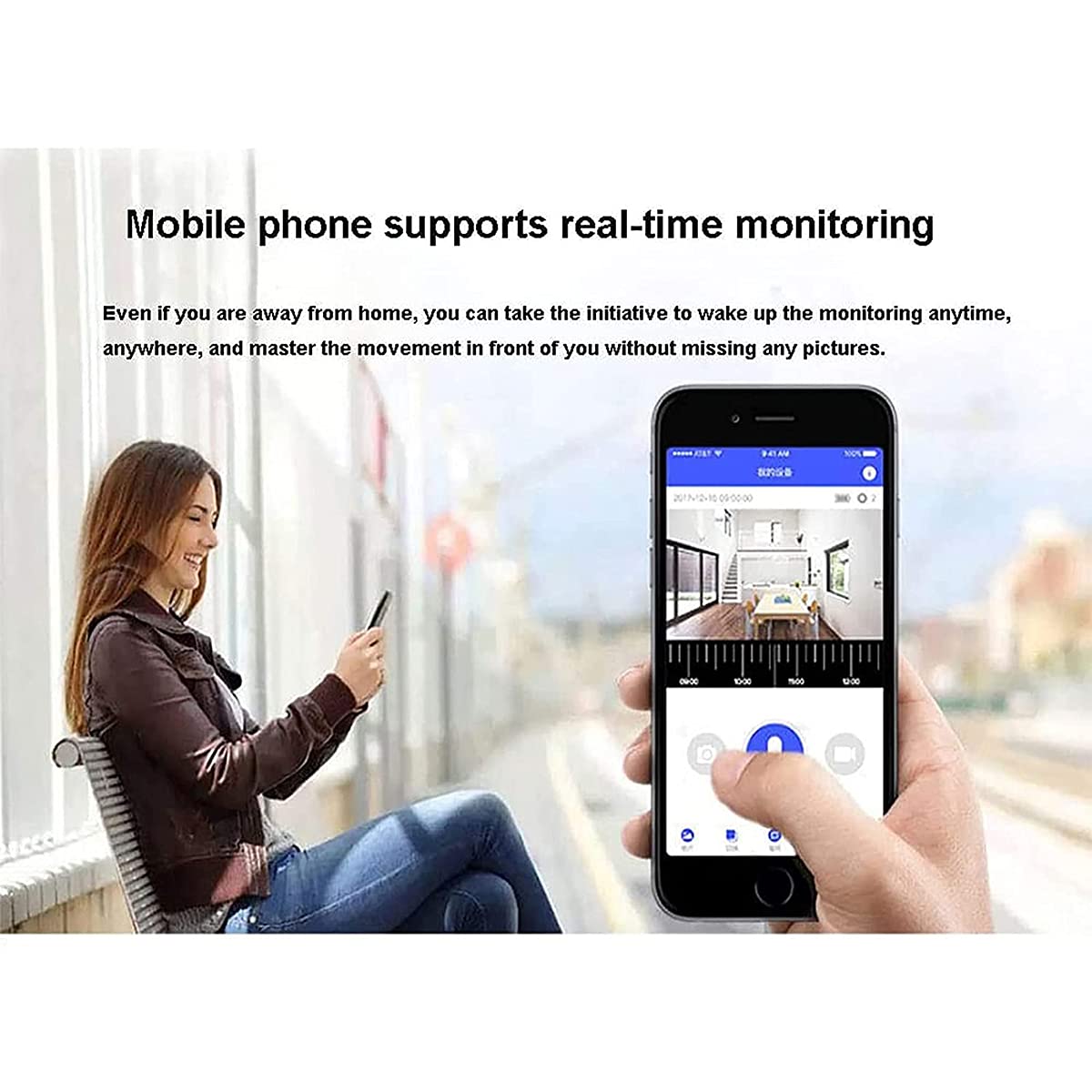 Videocitofono, Campanello visivo WiFi, Campanello Intelligente 720P con Audio bidirezionale, rilevamento del Movimento PIR