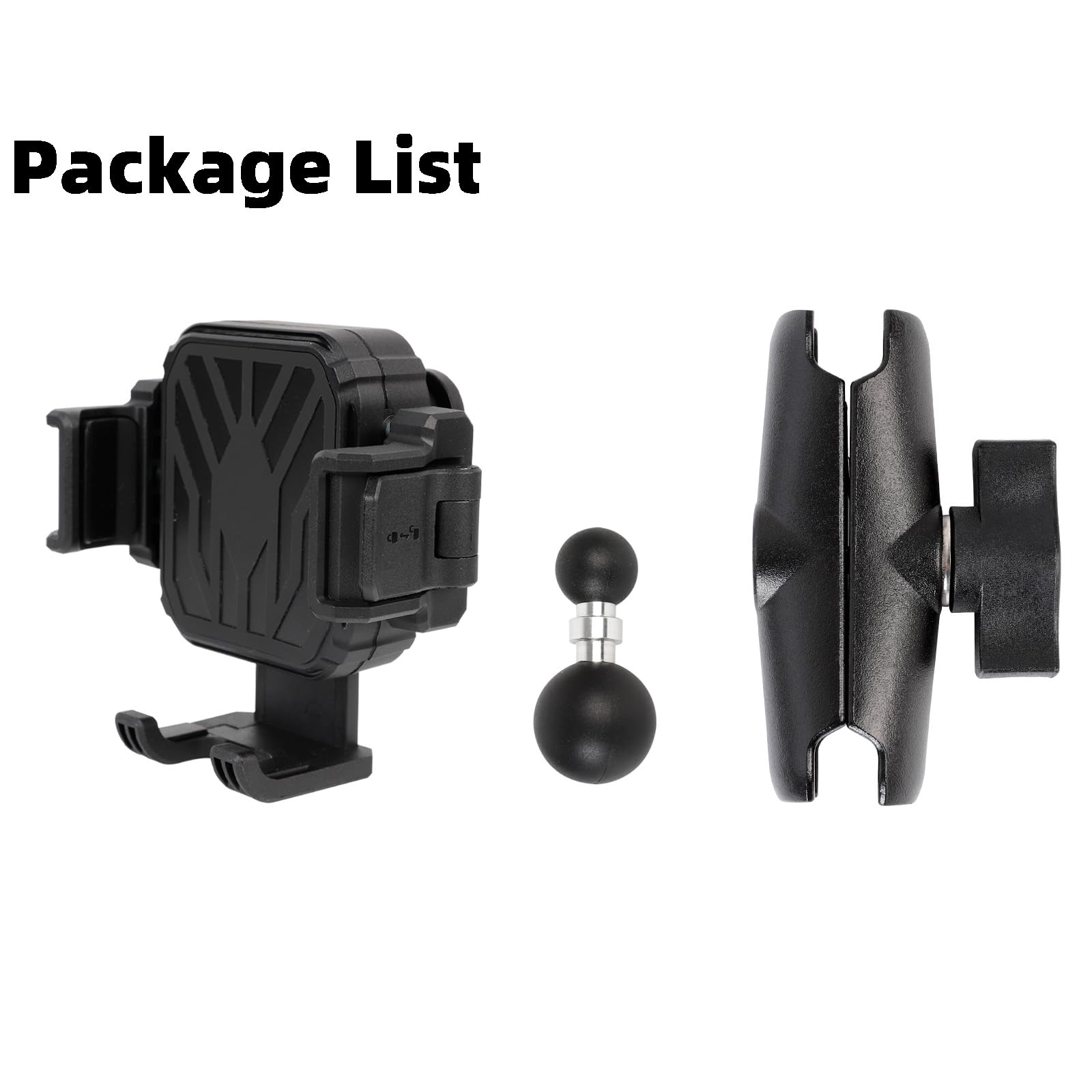 Supporto per telefono a sfera regolabile da 2,5 cm con braccio medio da 9 cm per smartphone da 4,7 a 7 pollici, supporto universale per telefono con smorzatore di vibrazioni [compatibile con