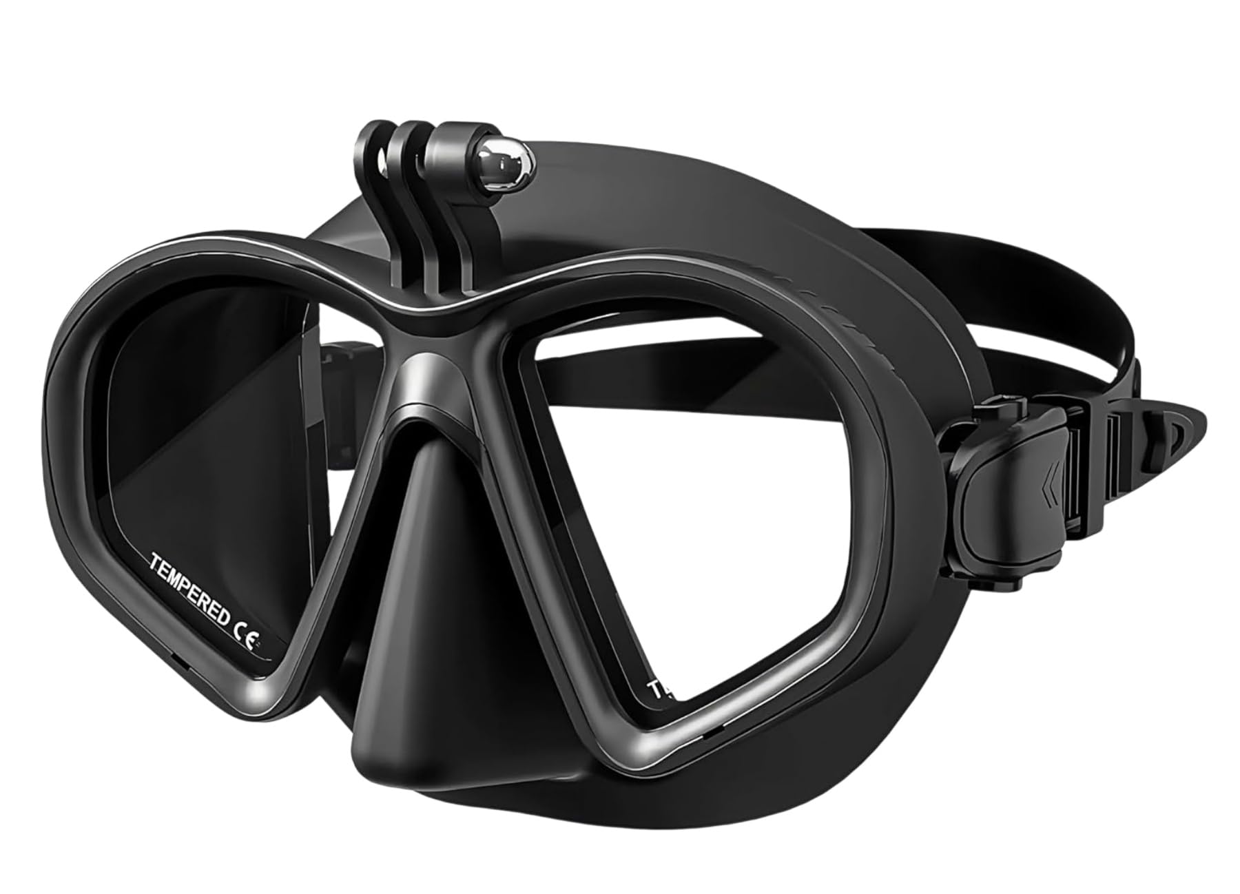 Mount for All GoPro Hero Diving mask Diving mask, 180° Panoramic View, Medical-Grade Sili…