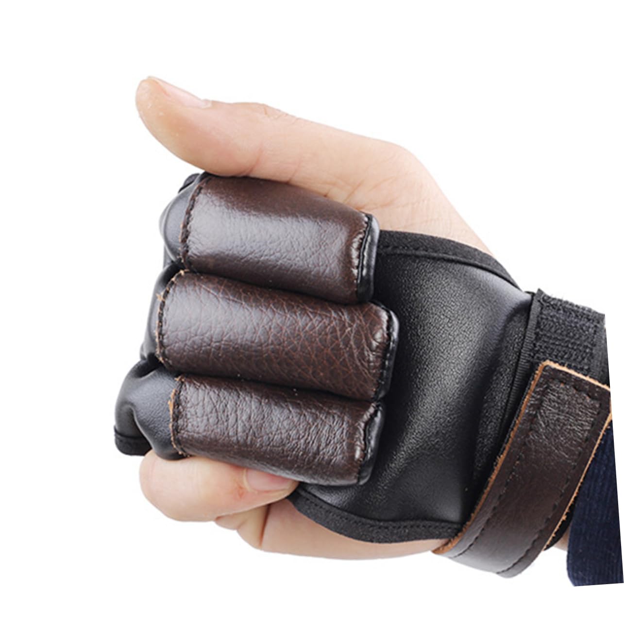 BESTonZON 1pc Archery Three Finger Protective Glove for Accessories Soft and Wear Resistant Sports Glove for Easy and Comfortable Shooting