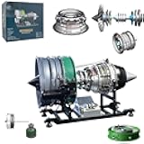 Turbofan Engine Model Kit That Runs, 1:10 Mechanical Double Rotor Axial Aircraft Turbofan Engine, Metal DIY Assembly Aircraft Engine 1000+Pcs Educational Experiment 2024 Christmas