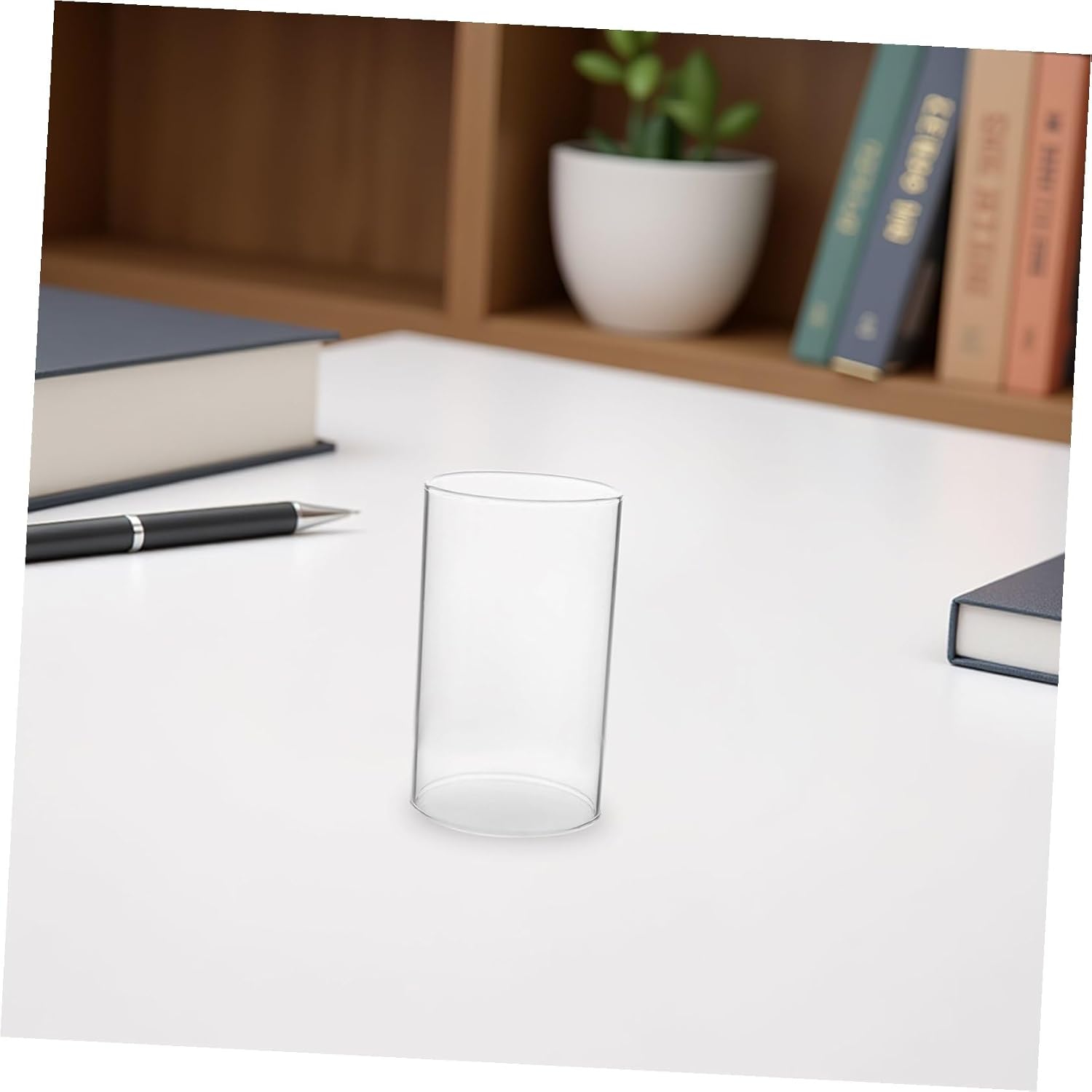 Decorative Open Flame Candle Cover High Borosilicate Glass Cylinder Sleeve Transparent Hurricane Shade for Home and Wedding Decor and Elegant Candle Holder
