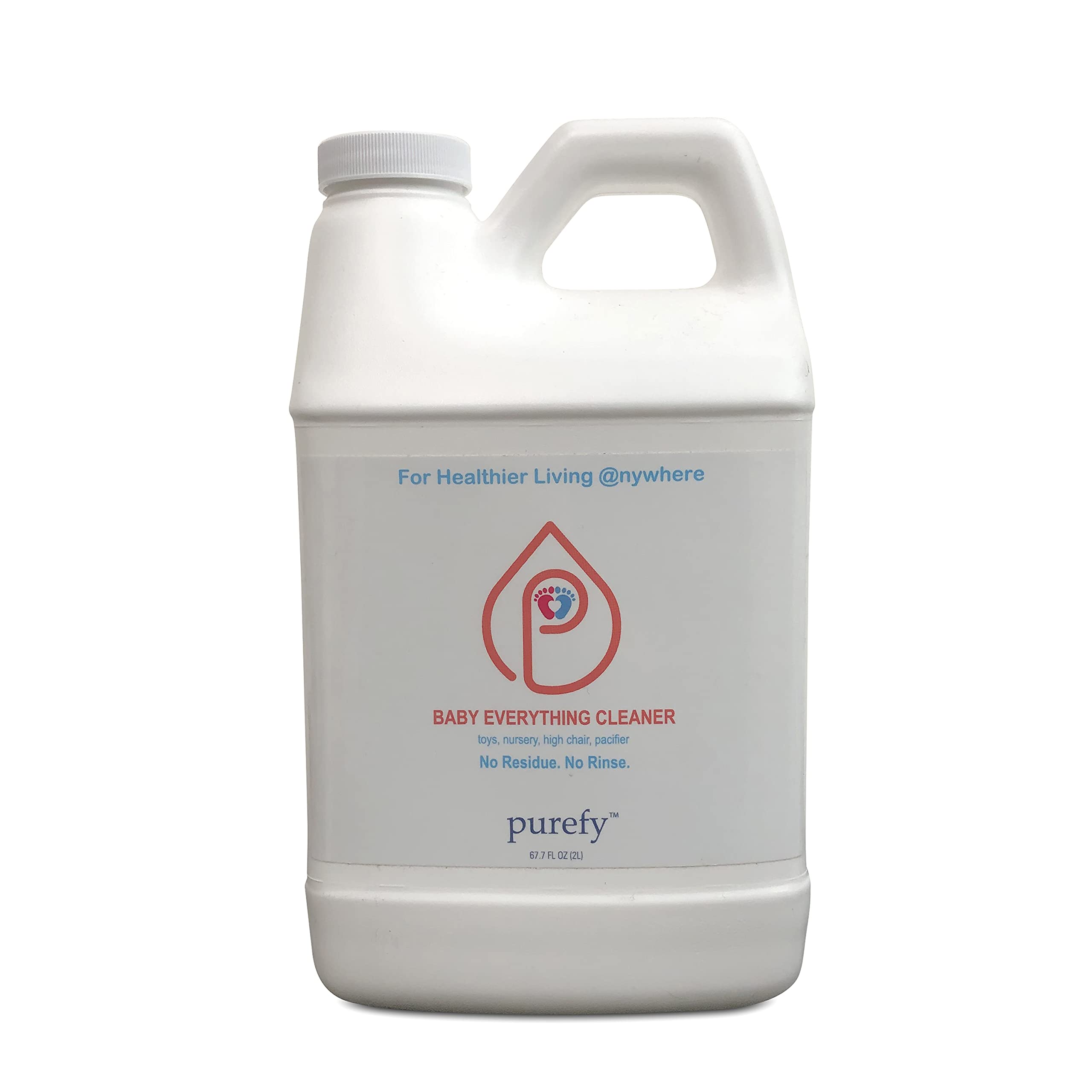 PUREFY Baby Everything Cleaner (68oz) Hypoallergenic. No Residue. Unscented. No Rinse. Baby Safe cleaner for Toys, Pacifier, High Chair, and Nursery.