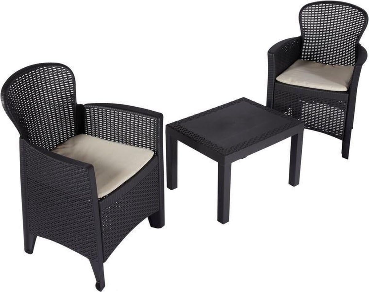 Ipae-Progarden SpA Set. 3 PZAS.Sillon Y Mesa Gris