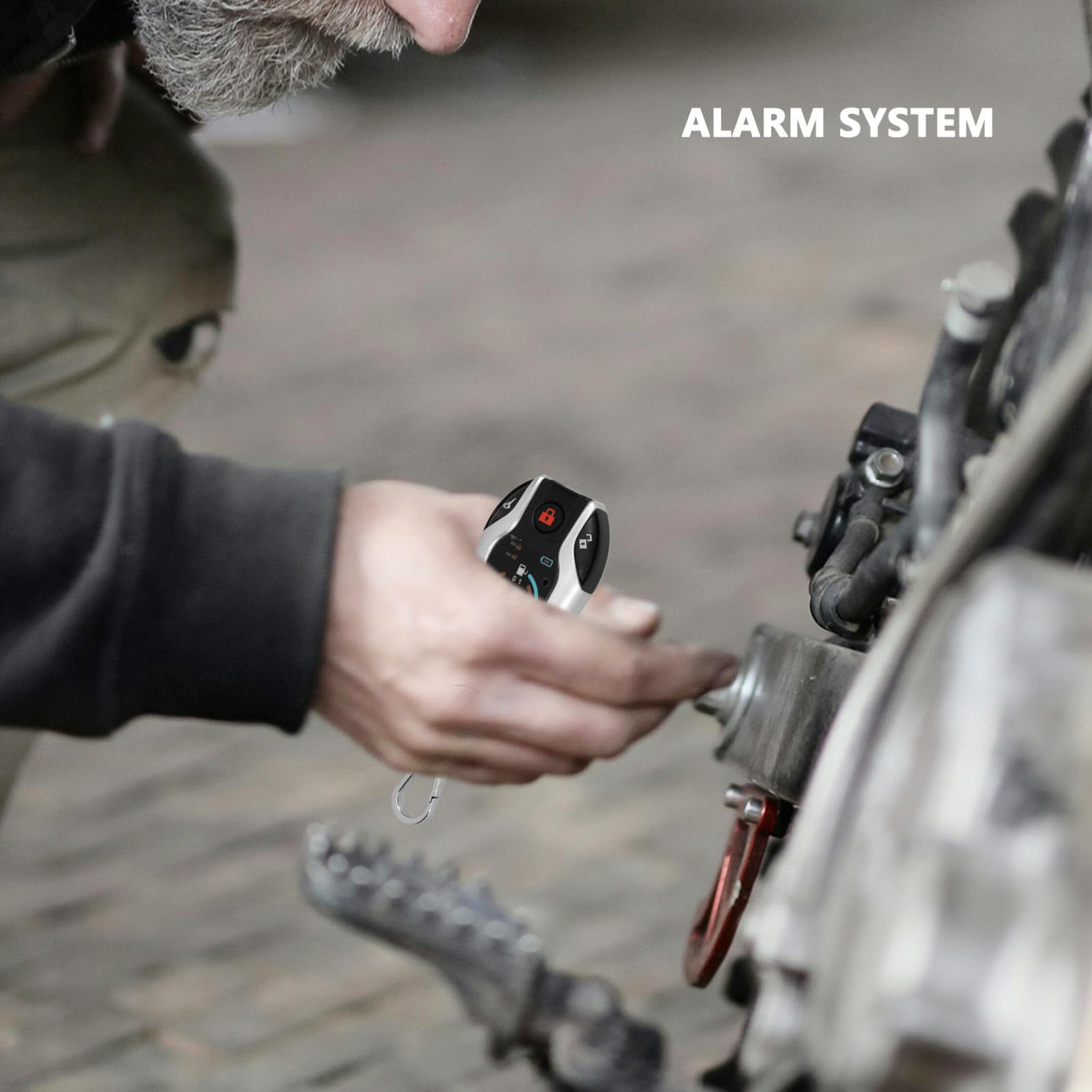 Hemobllo Allarme per Moto, Antifurto in Plastica Telecomando, Blocco Automatico e Sblocco, Kit per Motociclette