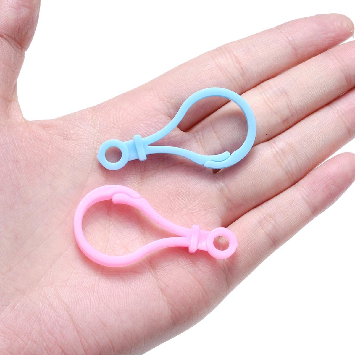 GXXMEI 200 Moschettoni In Plastica Multicolore, 4,5x2,2 Cm, Per Portachiavi, Gioielli Fai Da Te, Craft E Decorazioni