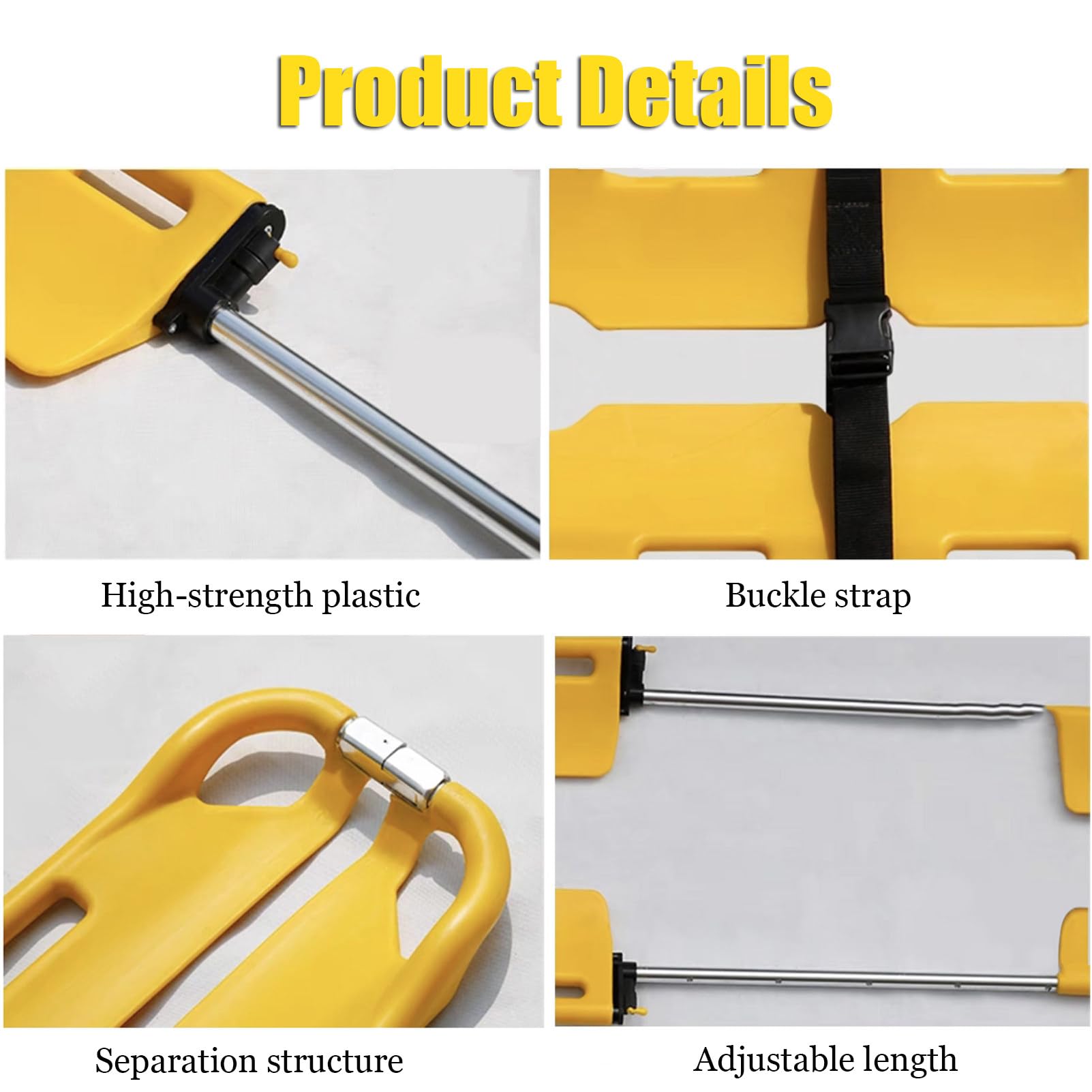 Tablero de columna vertebral plegable, camilla de rescate portátil para transporte médico de emergencia, ideal para terapeutas atléticos y equipos médicos